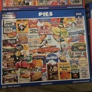 White Mountain 1990s and Pies Jigsaw Puzzle Set
